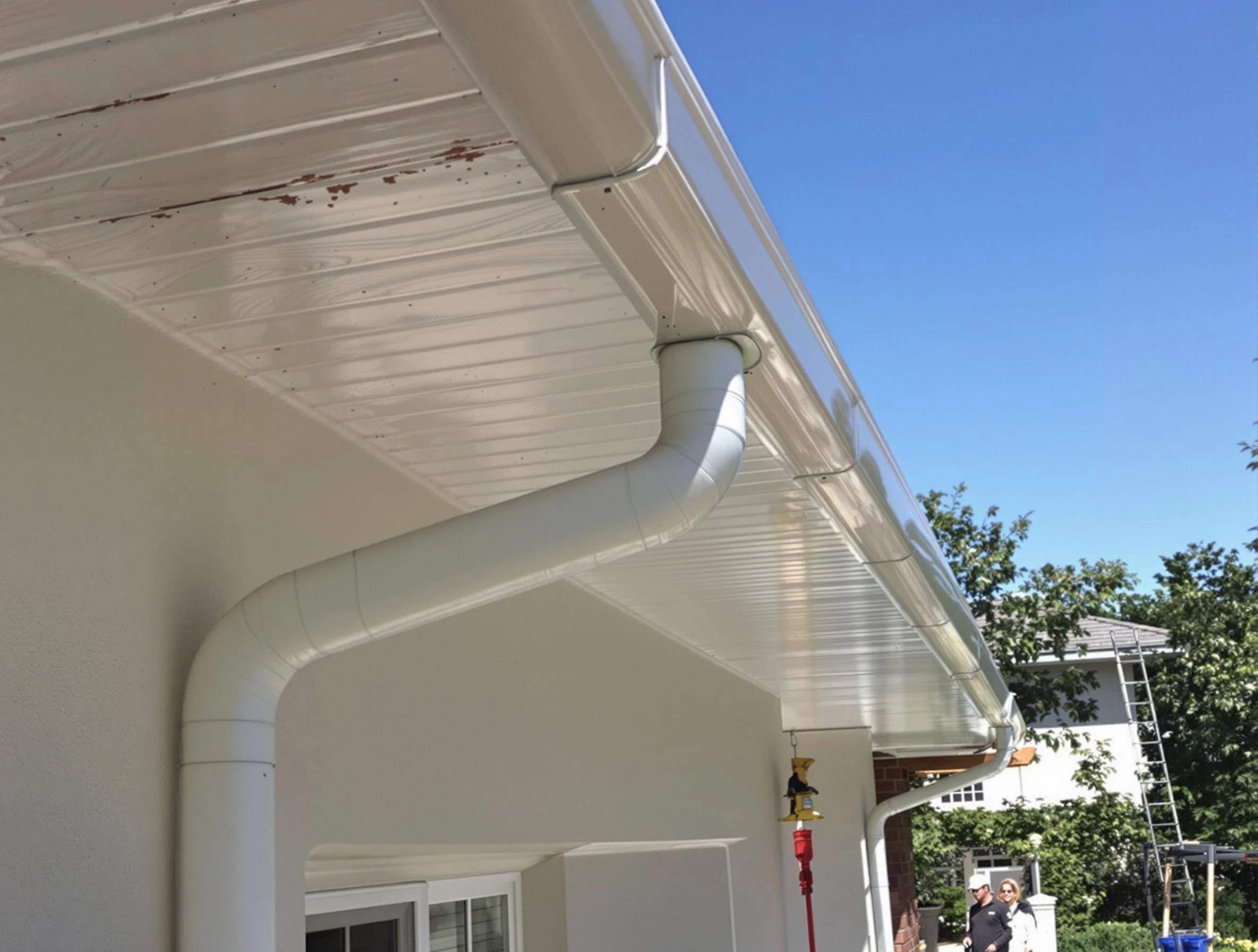On-site seamless gutter fabrication by Twinsburg Roofing Company in Twinsburg, OH